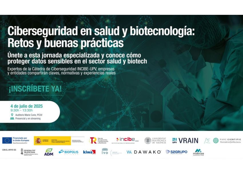 Imagen del evento:I Jornada sobre Ciberseguridad en el Sector Salud y Biotecnología